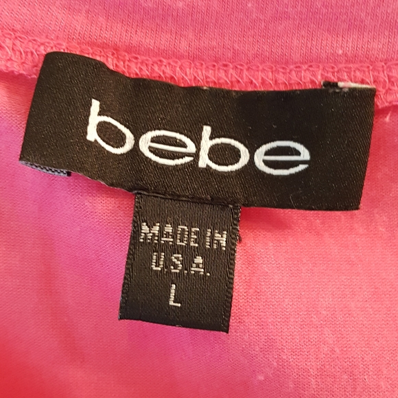 Womens Bebe S/S Logo Top - Picture 3 of 4